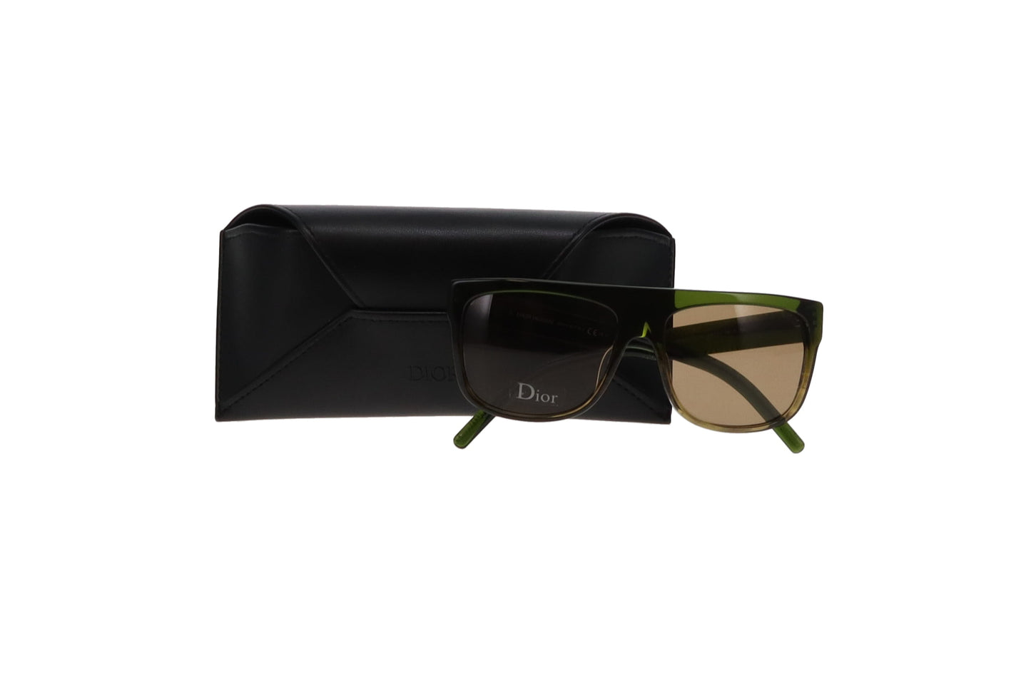 Dior Unisex Black Tie Sunglasses With Green Hue