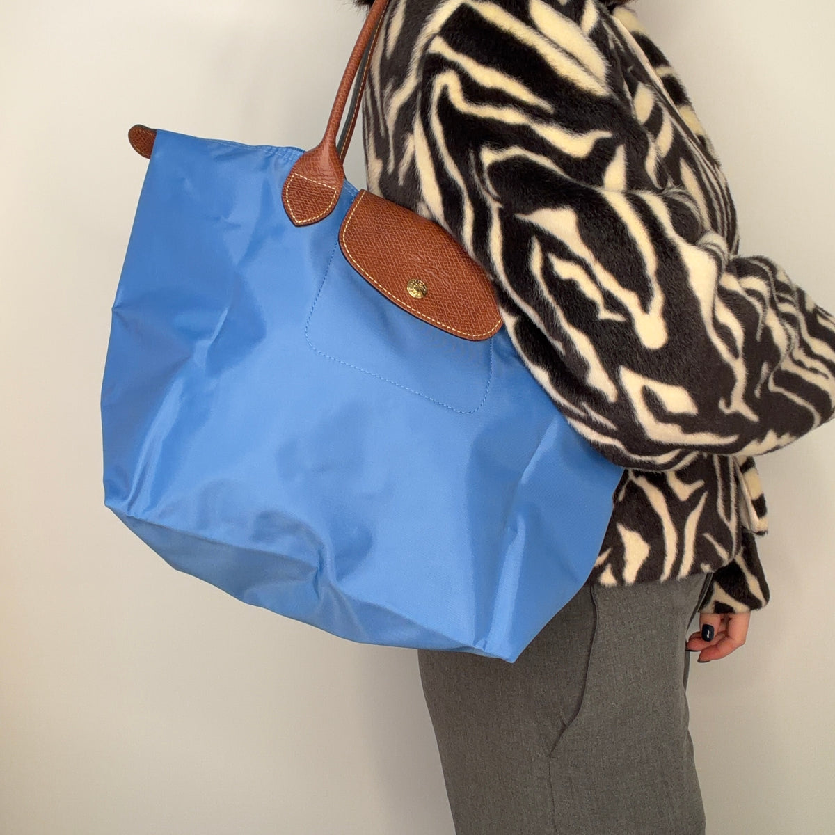 Longchamp Le Pliage Medium Tote Bag Blue