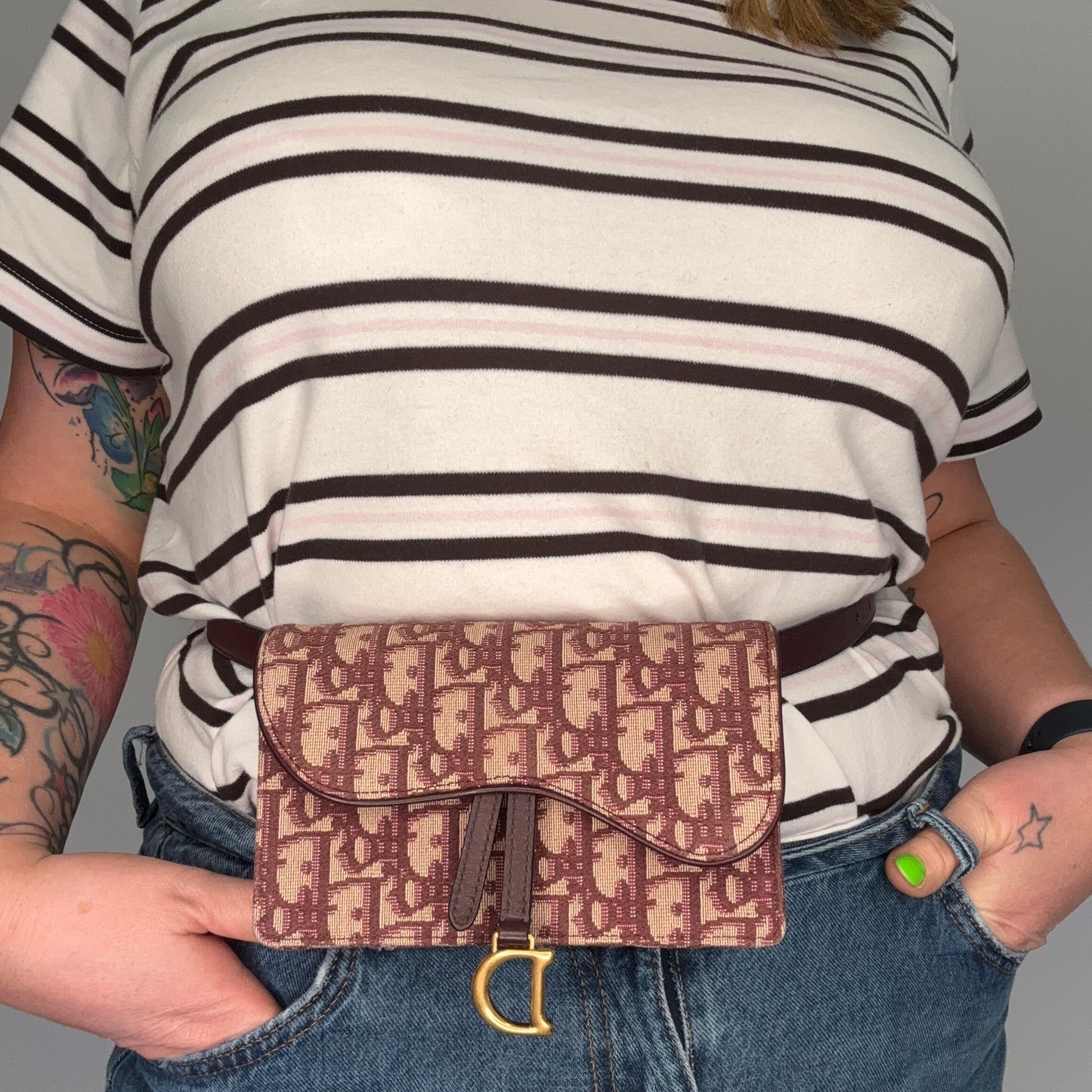 Dior Saddle Rectangle Belt Pouch Red Oblique 2019