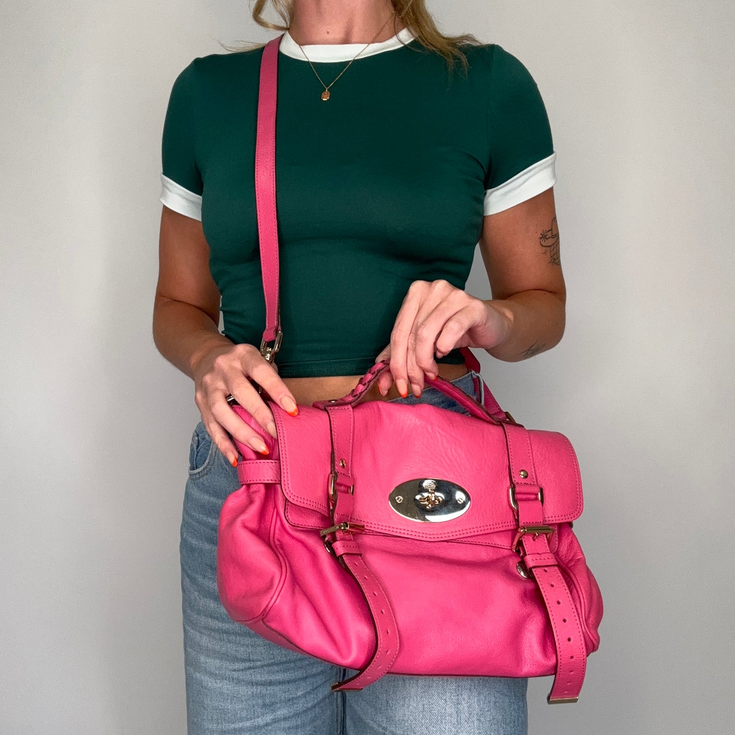 Mulberry Alexa Pink In Soft Buffalo Leather Regular