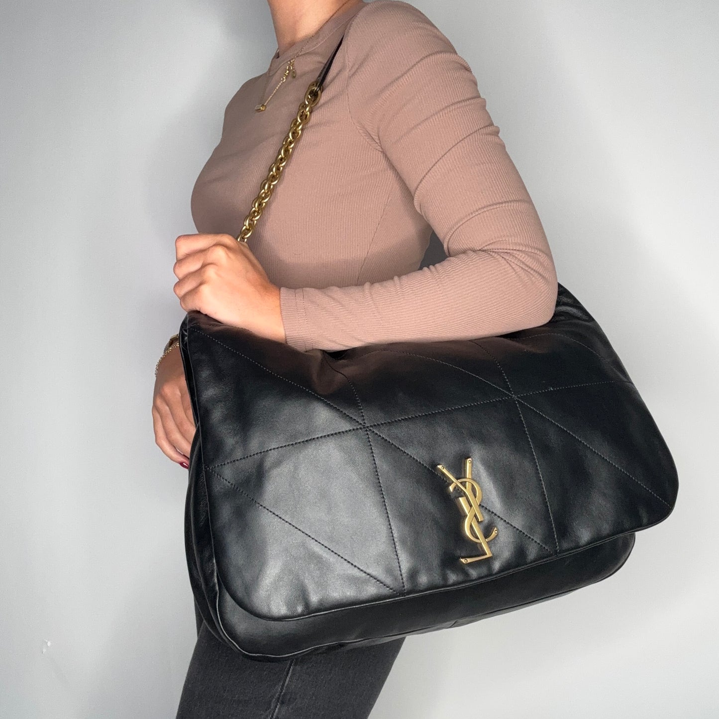 Saint Laurent Jamie 4.3 Large Black Lambskin GHW '23