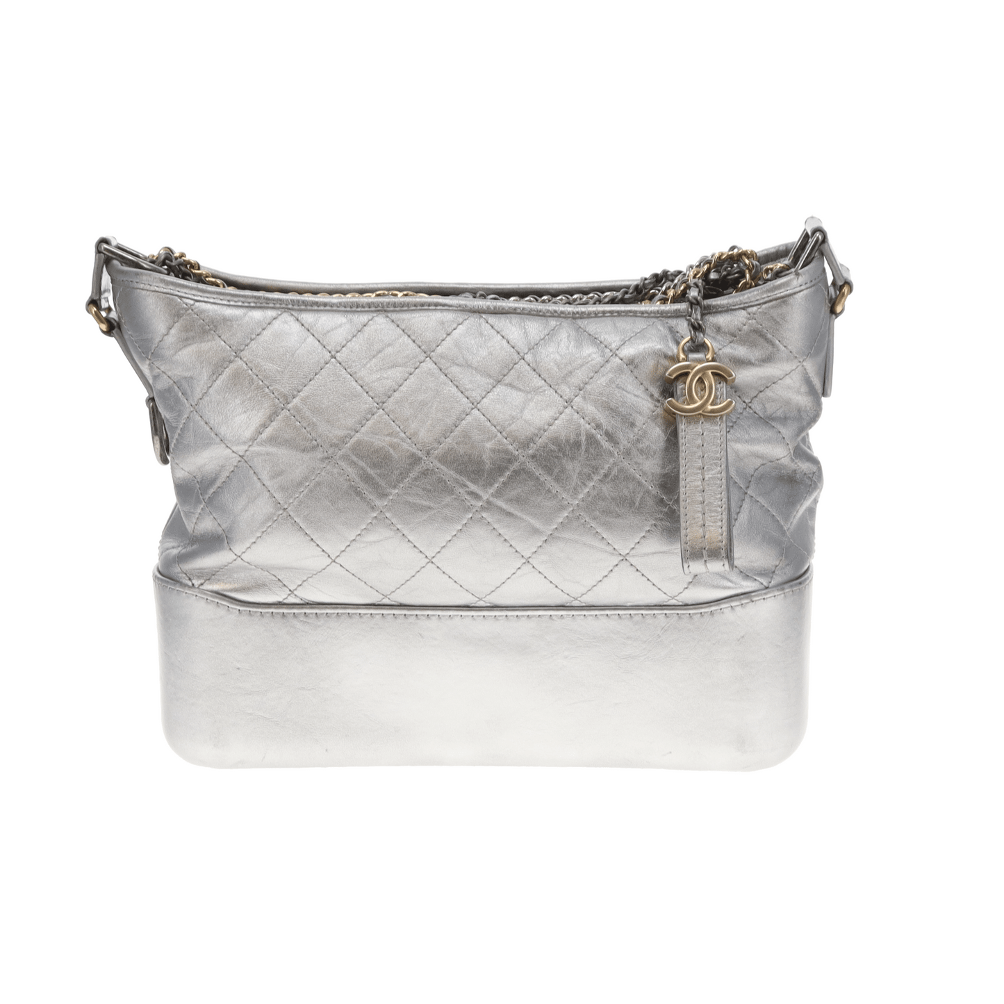 Chanel Gabrielle Medium Silver Leather 2016/17