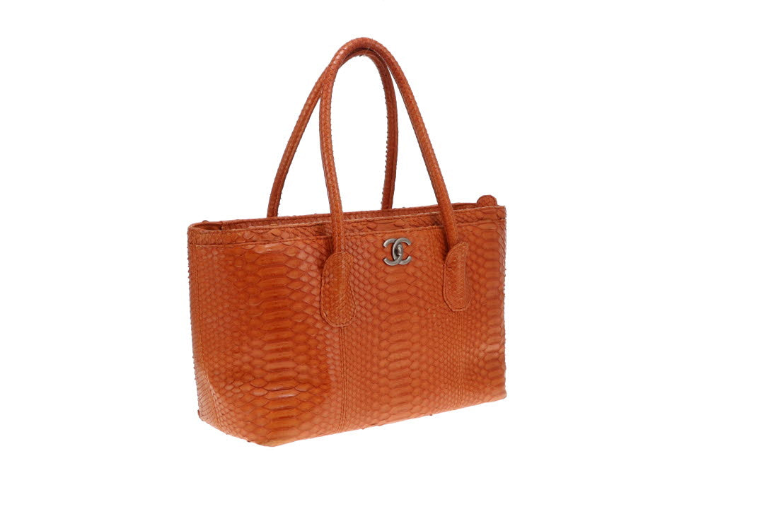 Chanel Python Executive Cerf Tote Luxe Ligne 2014/15