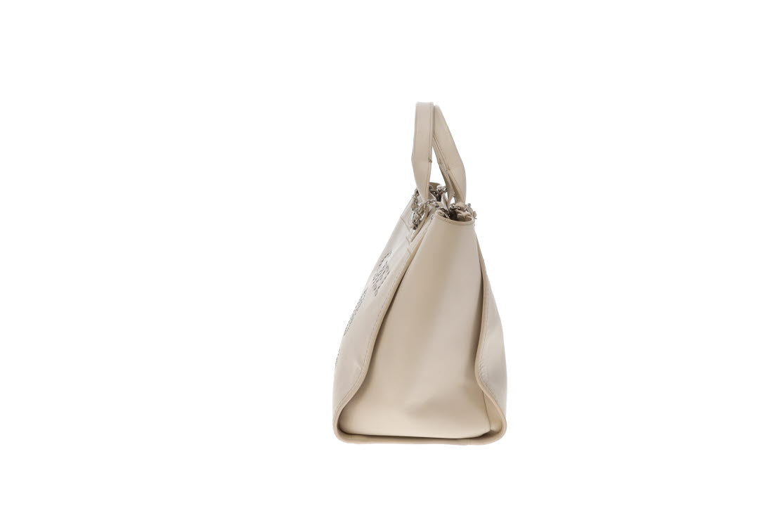 Chanel Deauville Tote Bag Small Cream Caviar 2018