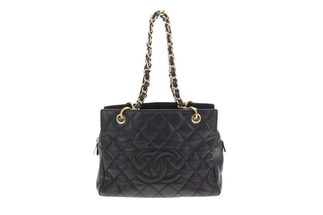 Chanel PTT Petite Timeless Tote Black Caviar Leather Vintage 2008