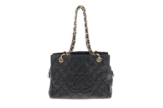 Chanel PTT Petite Timeless Tote Black Caviar Leather Vintage 2008