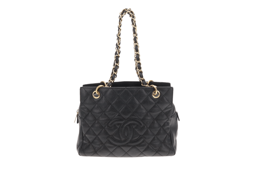 Chanel PTT Petite Timeless Tote Black Caviar Leather Vintage 2008