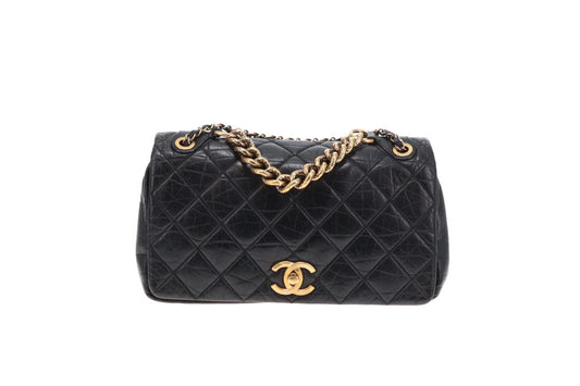 Chanel Pondichery Flap Bag Black Calfskin GHW 2012