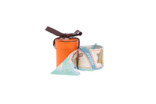 Hermes Twilly Funny Ice Cream Aqua/Orange/Jaune 100% Silk