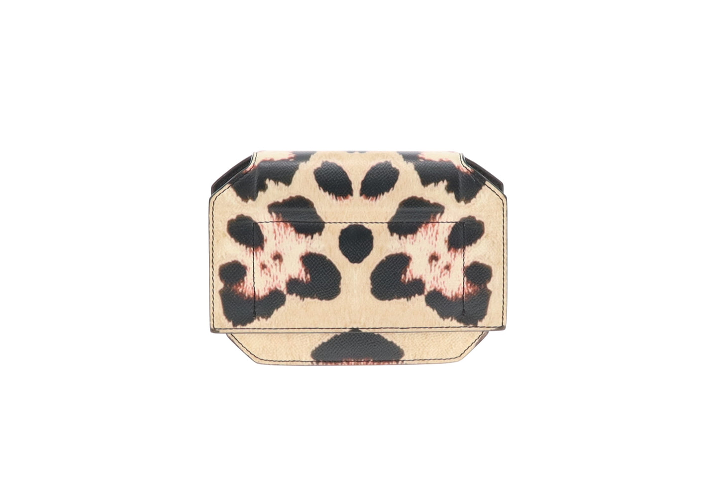 Givenchy Jaguar Print Grainy Calfskin Leather Bow Cut Wallet On Chain