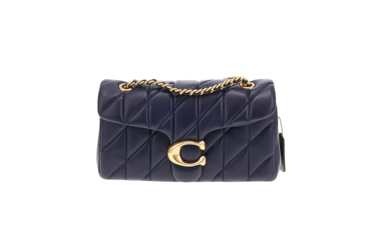 Coach Tabby Quilted 26 Navy Nappa Leather GHW