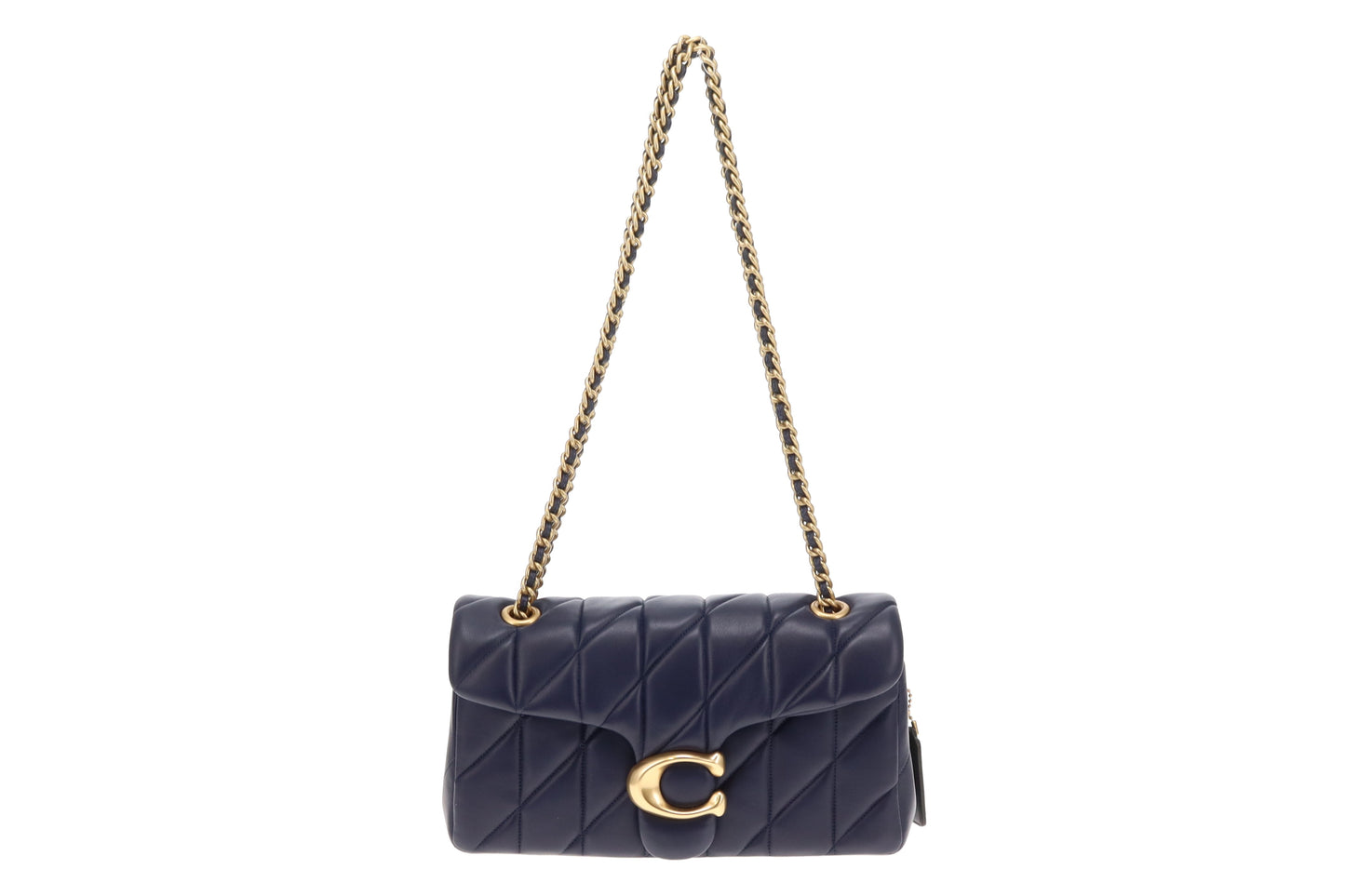 Coach Tabby Quilted 26 Navy Nappa Leather GHW