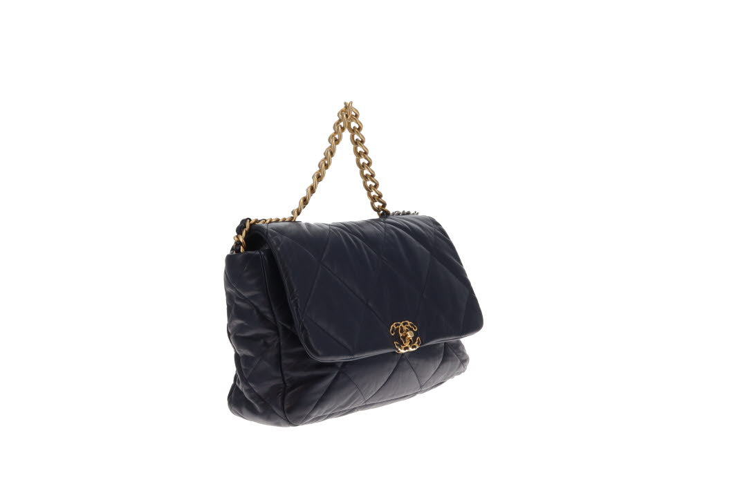 Chanel 19 Maxi Flap Navy 2020