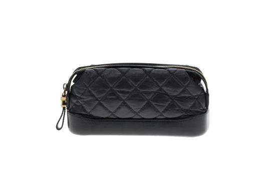 Chanel Gabrielle Cosmetic Pouch Black Calfskin 2018