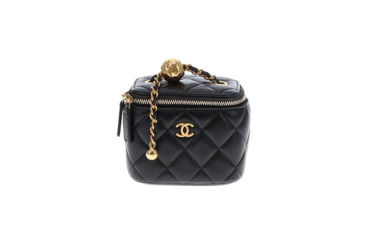 Chanel Vanity Pearl Crush Mini Black Lambskin GHW 2021