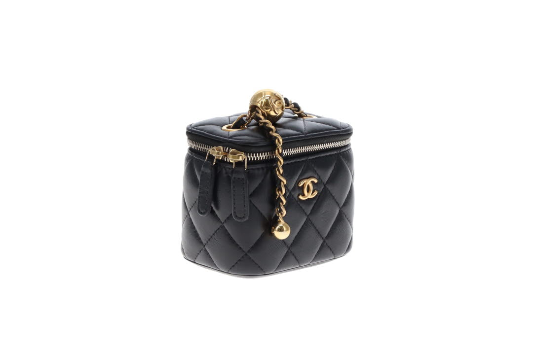 Chanel Vanity Pearl Crush Mini Black Lambskin GHW 2021