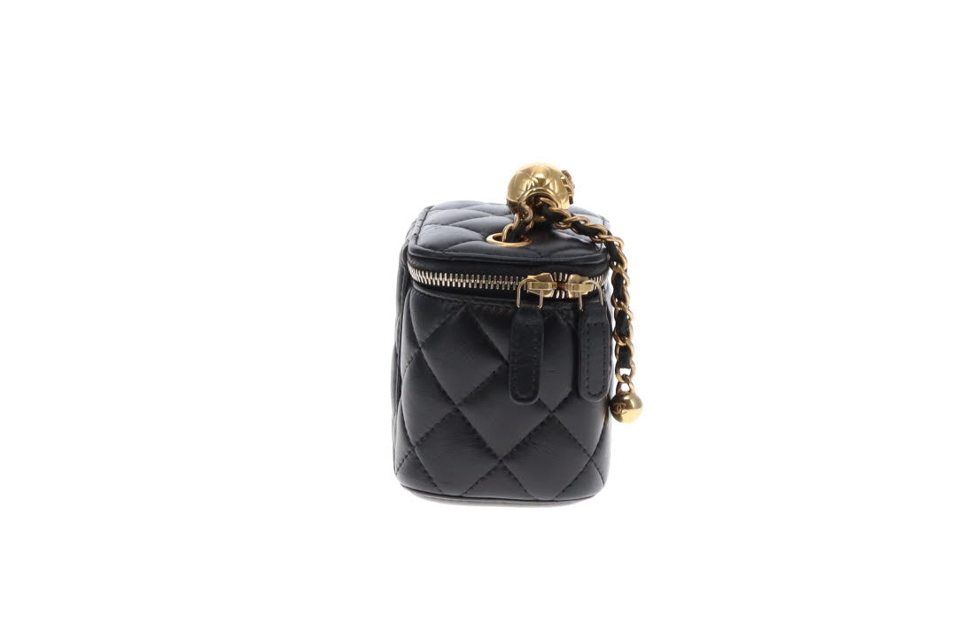 Chanel Vanity Pearl Crush Mini Black Lambskin GHW 2021