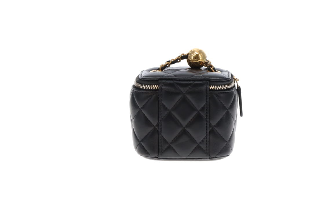 Chanel Vanity Pearl Crush Mini Black Lambskin GHW 2021