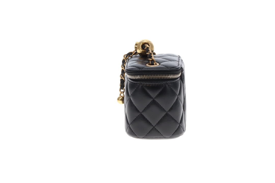 Chanel Vanity Pearl Crush Mini Black Lambskin GHW 2021