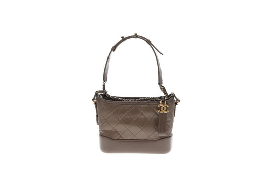 Chanel Gabrielle Small Taupe Calfskin 2018