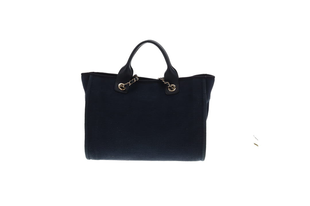 Chanel Small Deauville Tote Navy Blue 2022