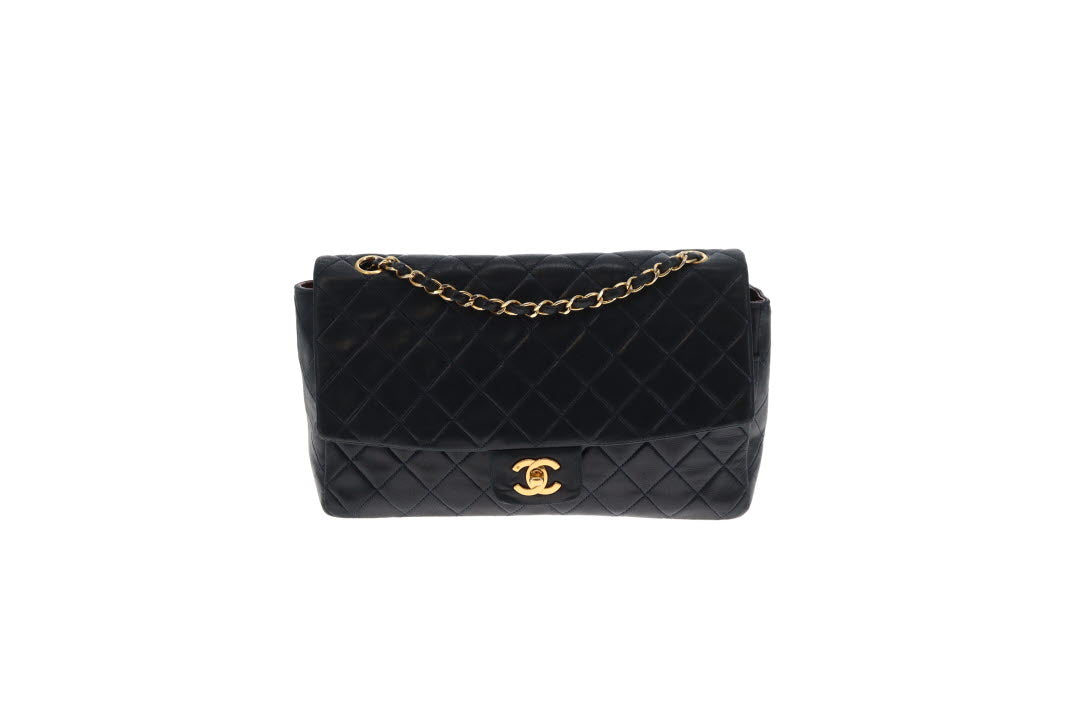 Chanel Classic Flap Vintage Navy With Removable Purse 1989/91