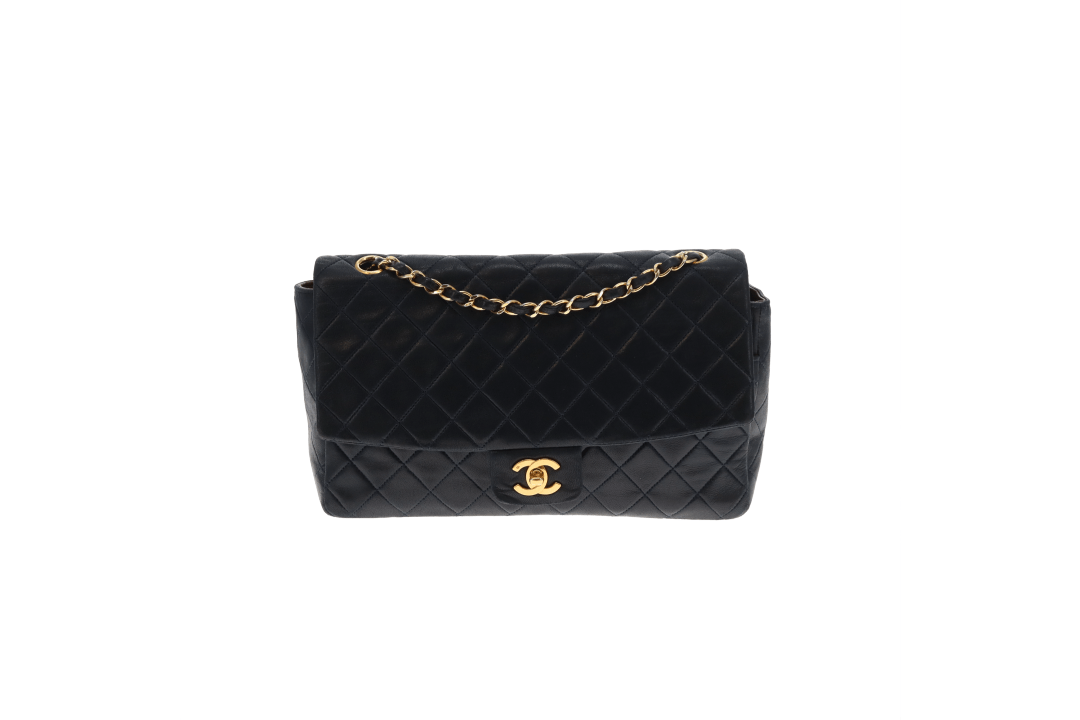 Chanel Classic Flap Vintage Navy With Removable Purse 1989/91