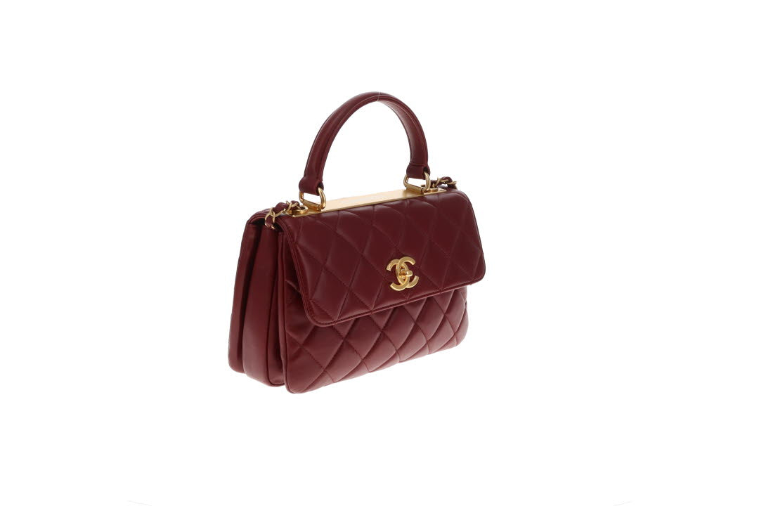 Chanel Trendy Small Burgundy Lambskin GHW 2015/16