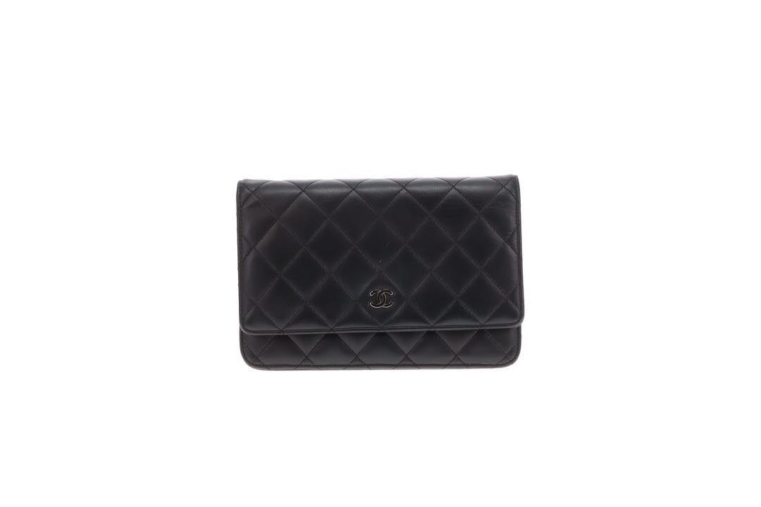 Chanel Wallet On Chain Timeless Classic Black Lambskin 2016/17