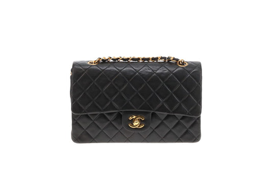 Chanel Classic Lambskin Double Flap Medium Black 1996/97