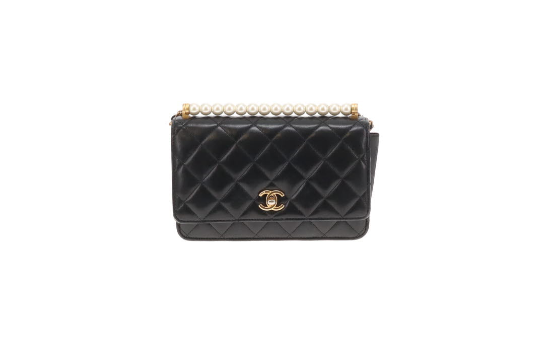 Chanel Chic Pearls Wallet on Chain Black Lambskin