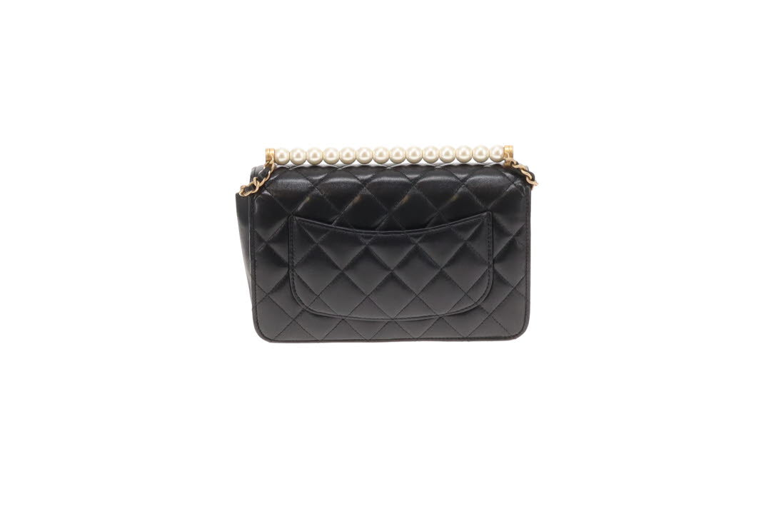 Chanel Chic Pearls Wallet on Chain Black Lambskin