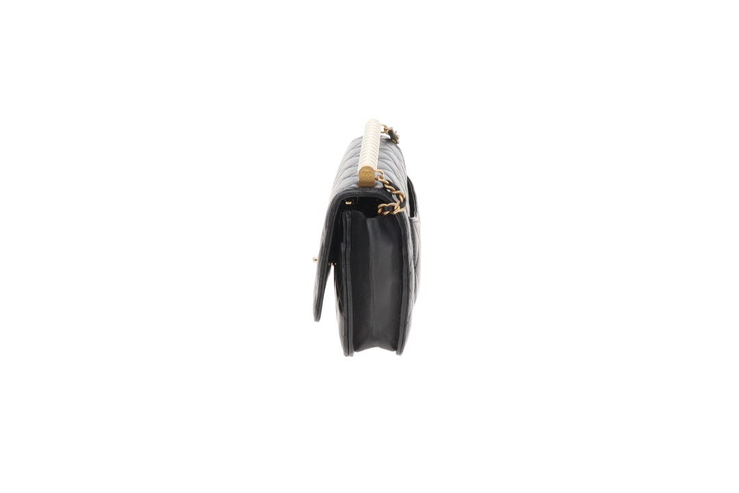 Chanel Chic Pearls Wallet on Chain Black Lambskin