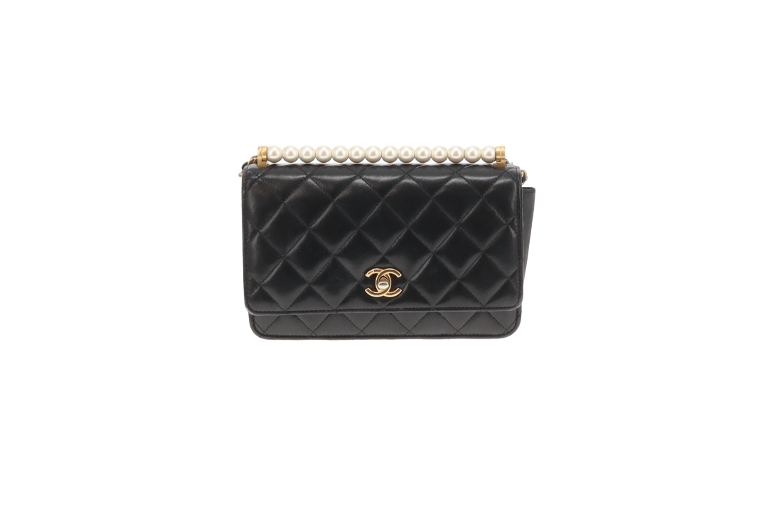Chanel Chic Pearls Wallet on Chain Black Lambskin