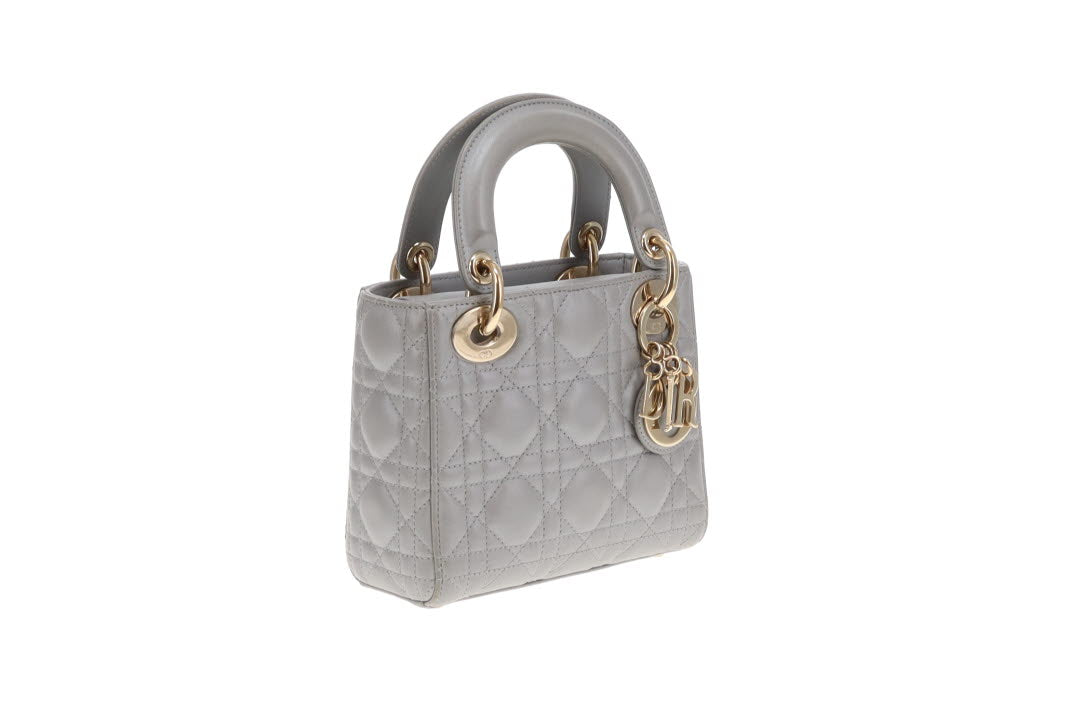 Dior Metallic Silver Mini Lady Dior Bag 2022 2