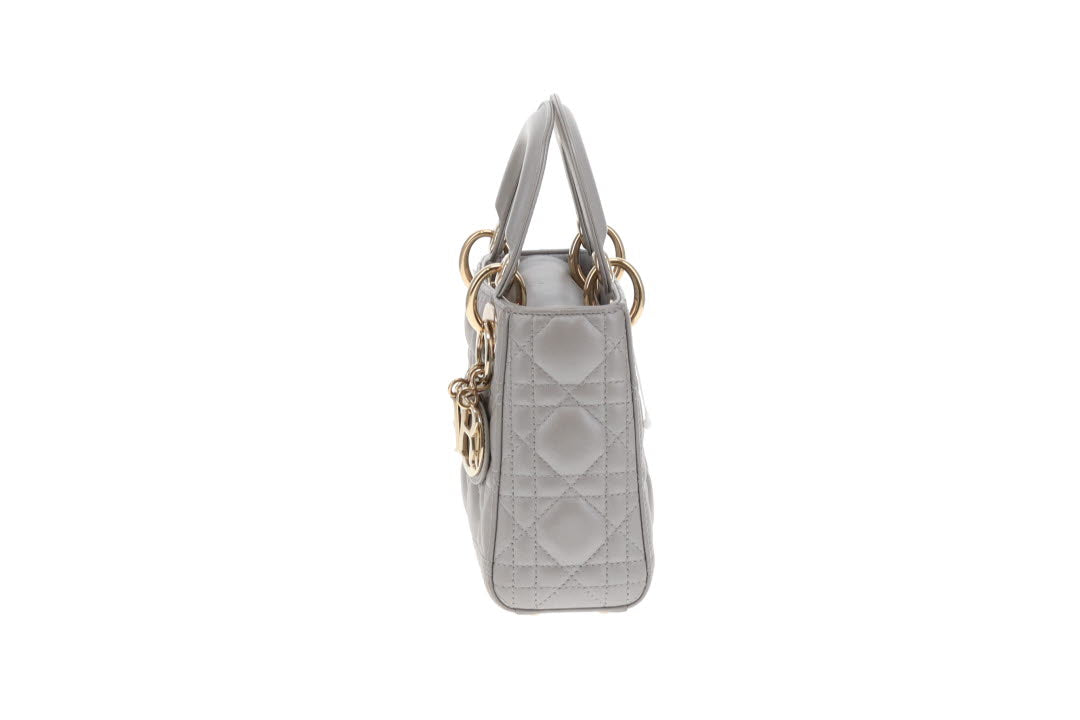 Dior Metallic Silver Mini Lady Dior Bag 2022 2