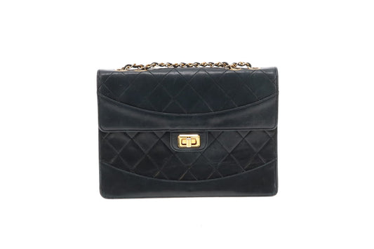 Chanel Mademoiselle Vintage Flap Bag In Lambskin 1990