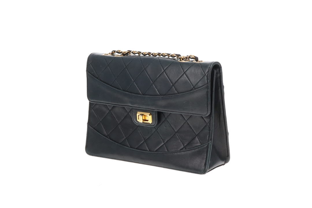 Chanel Mademoiselle Vintage Flap Bag In Lambskin 1990