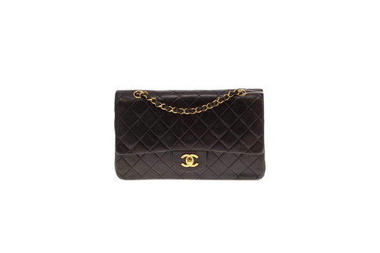Chanel Classic Double Flap Medium Vintage Dark Brown GHW 1994/96