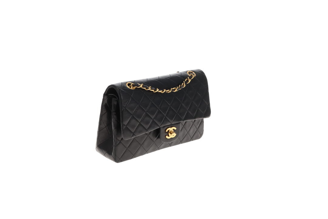 Chanel Classic Double Flap Medium Vintage Black GHW 1986/88