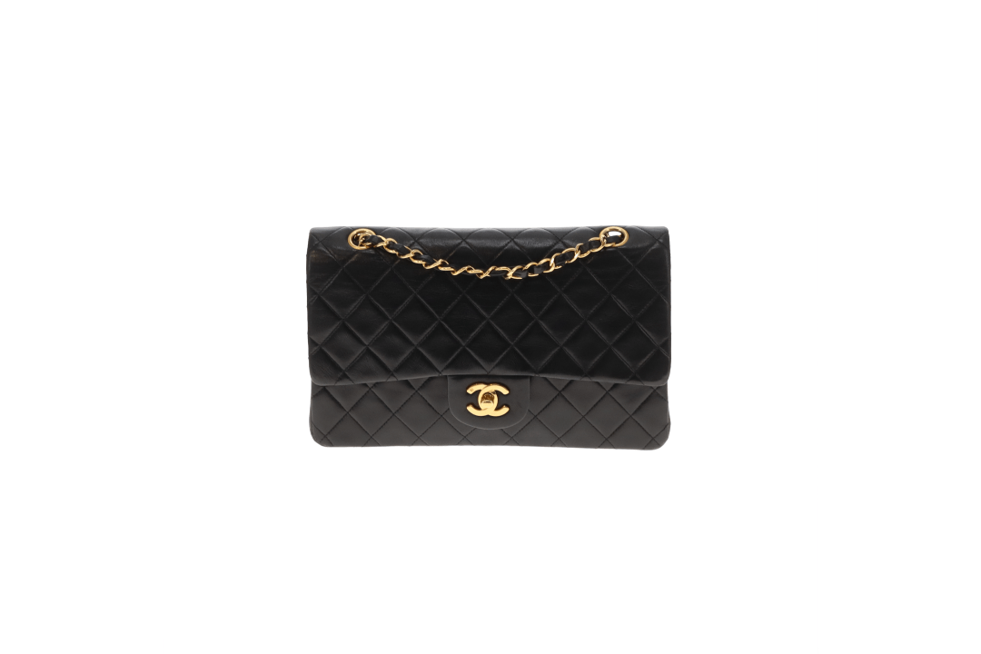 Chanel Classic Double Flap Medium Vintage Black GHW 1986/88