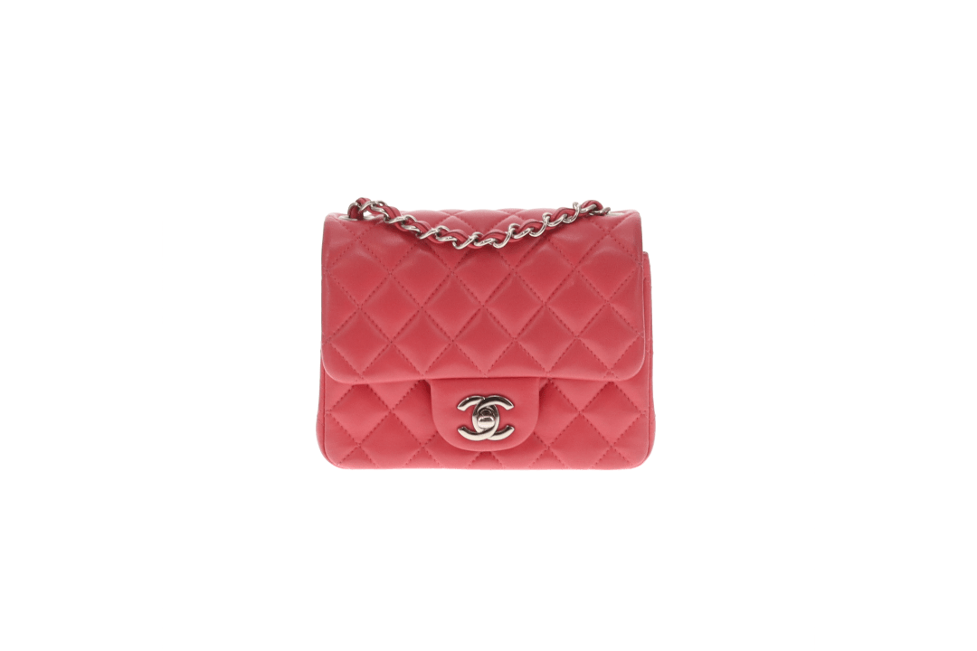 Chanel Classic Mini Square Flap Pink SHW 2019