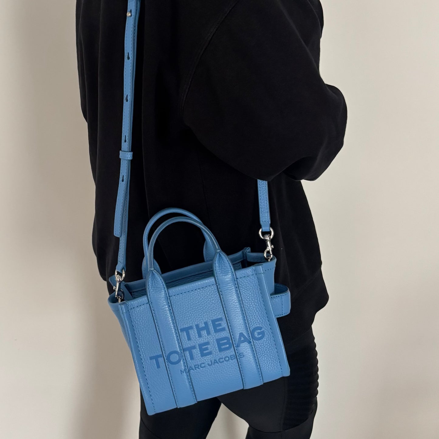 Marc Jacobs The Tote Bag Mini Spring Blue Leather