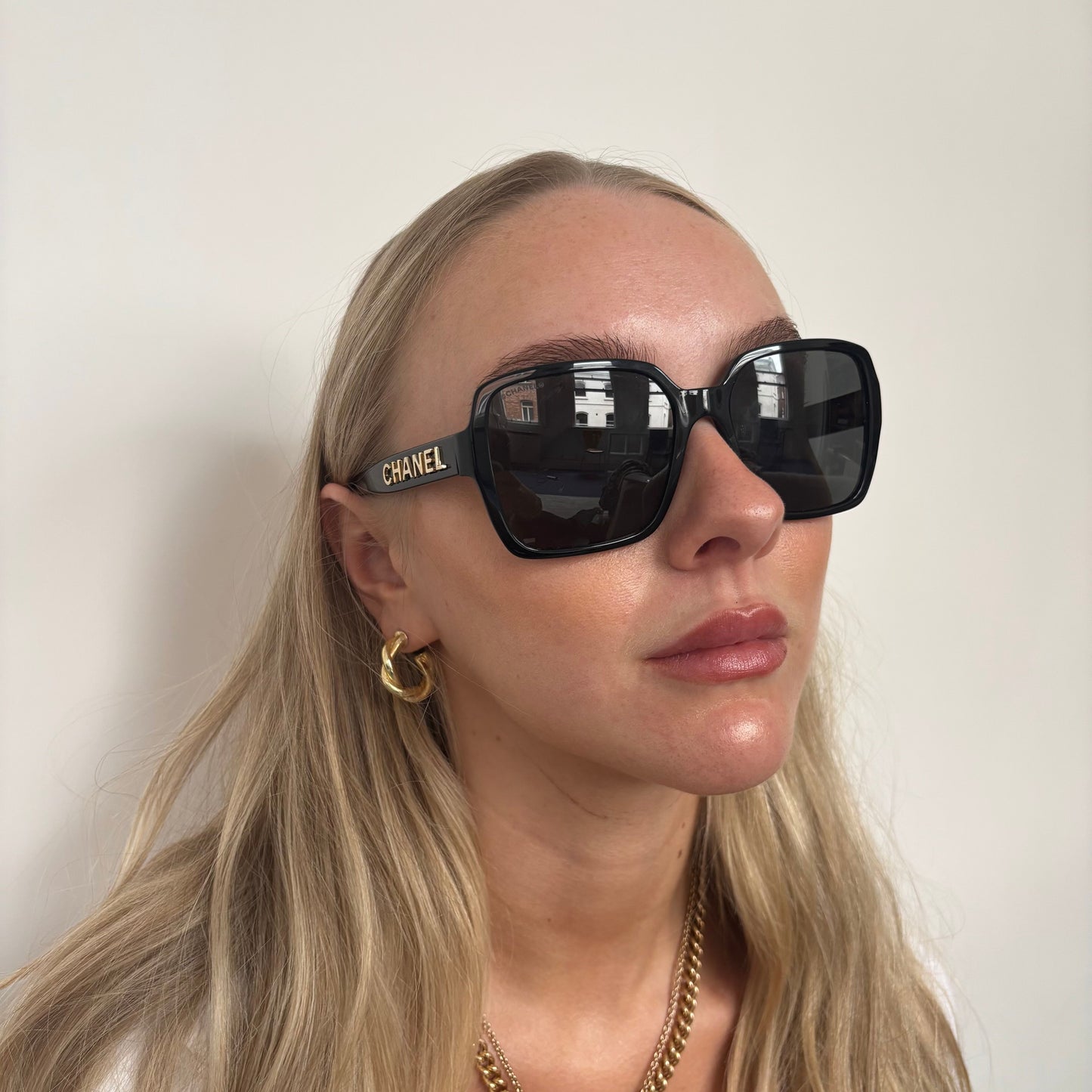 Chanel 5408 Square Logo Arm Sunglasses