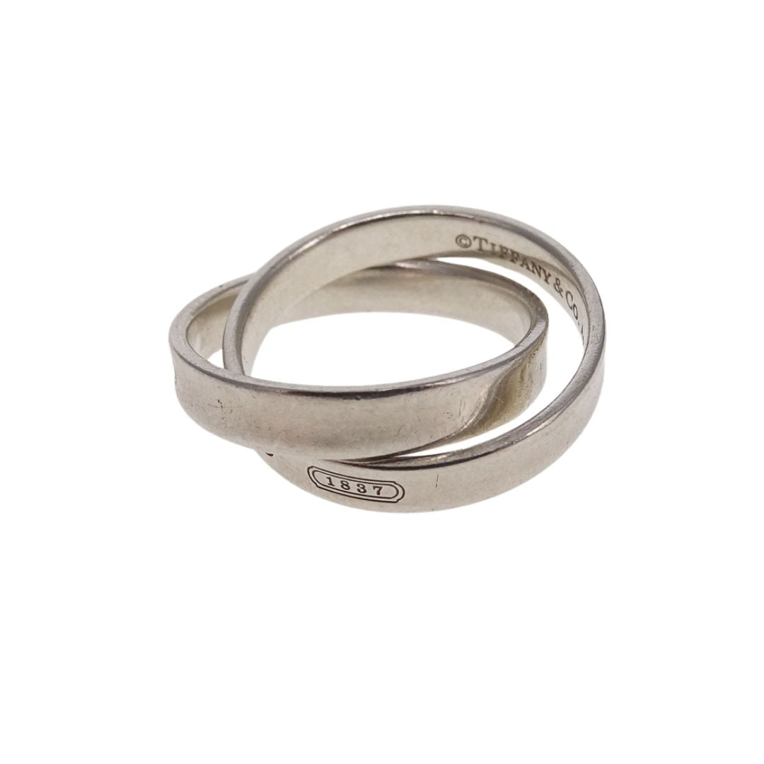 Tiffany & Co Since 1837 Interlocking Ring Sterling Silver (size 52)