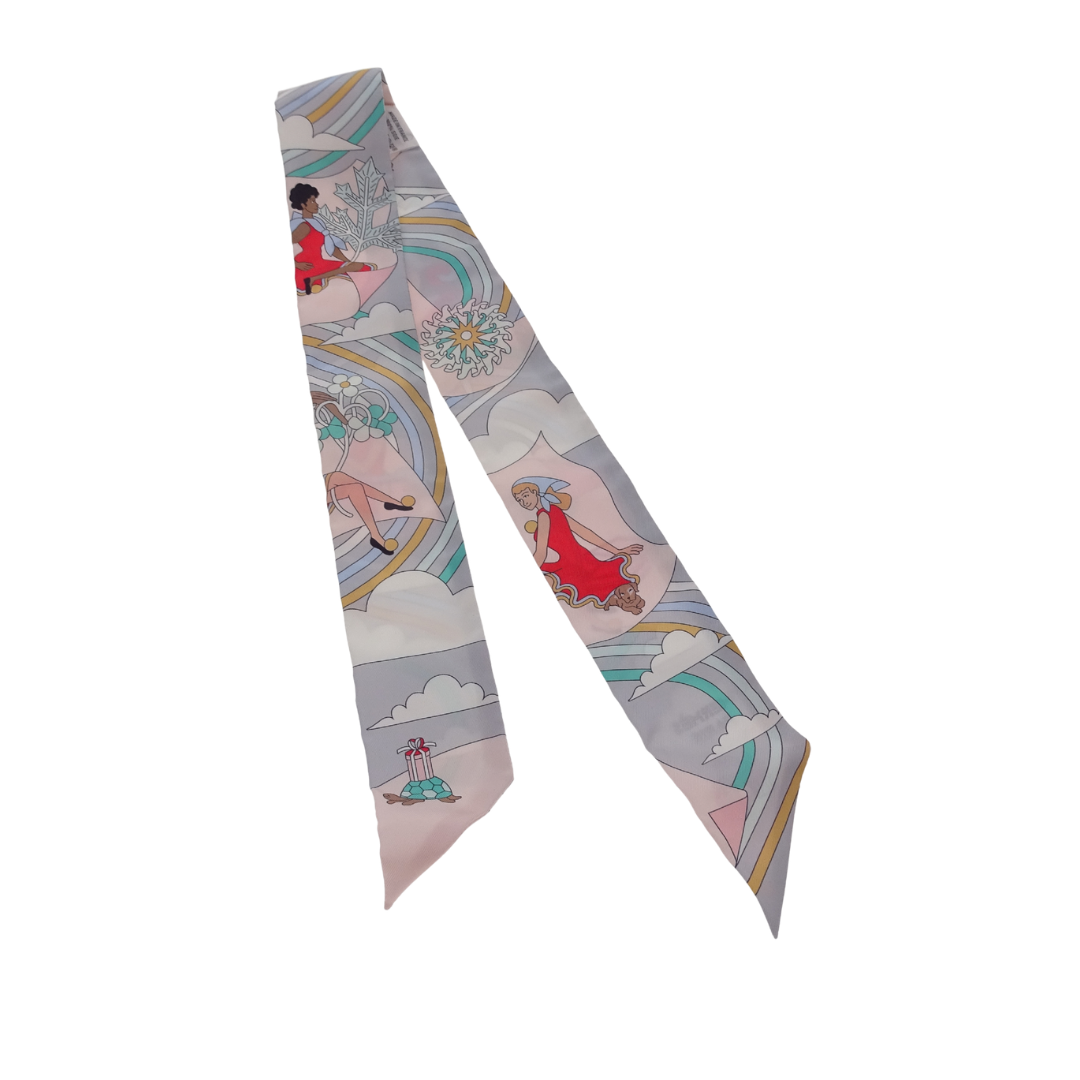 Hermes Carres Volants Twilly 100% Silk