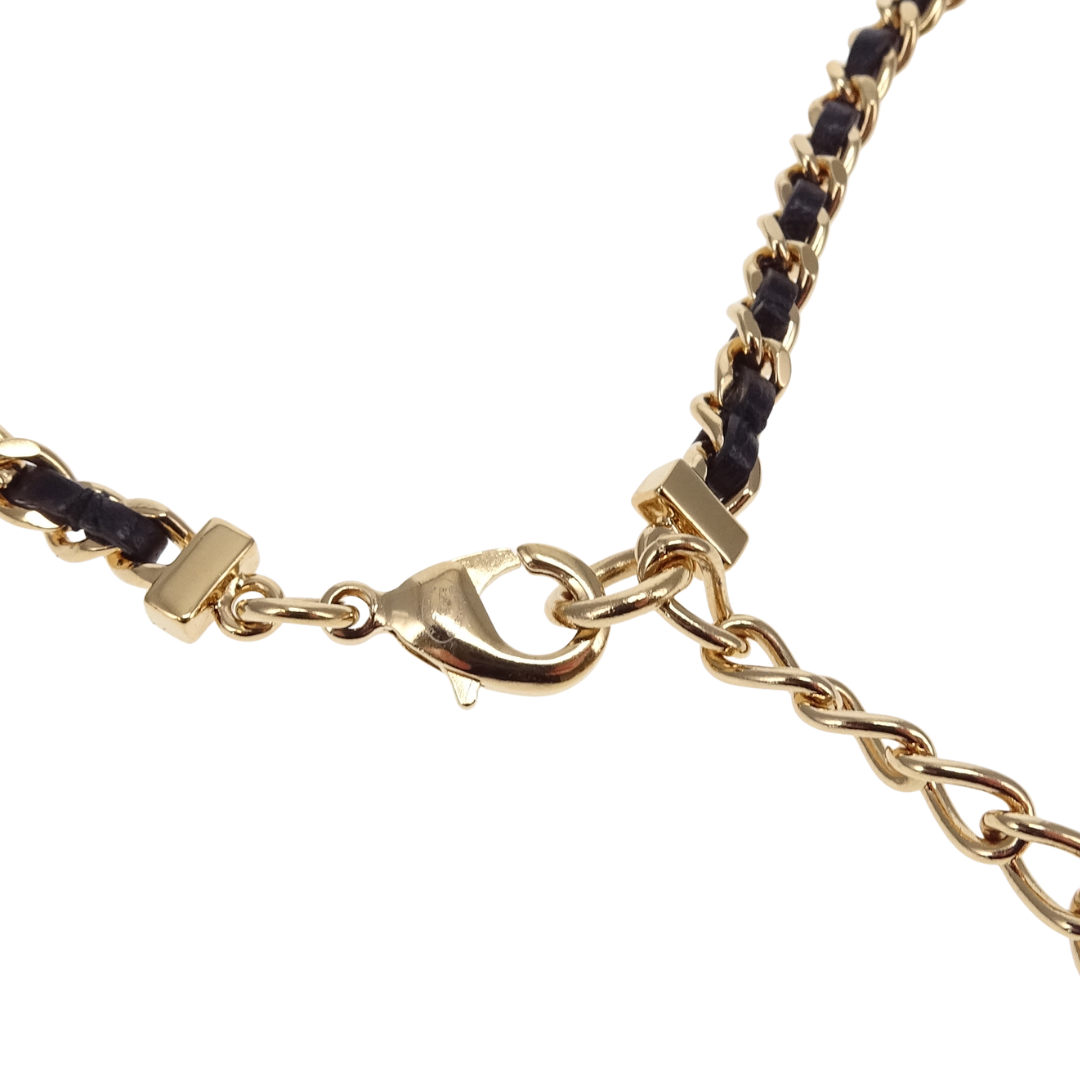 Chanel Leather Woven GHW CC Choker 2026