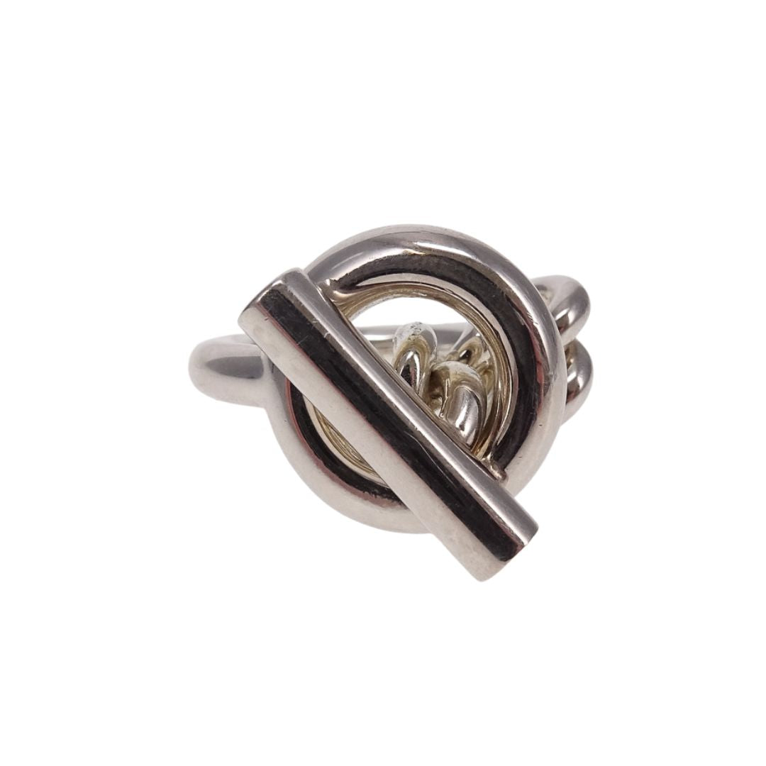 Hermes Croisette Ring Sterling Silver (size 56)