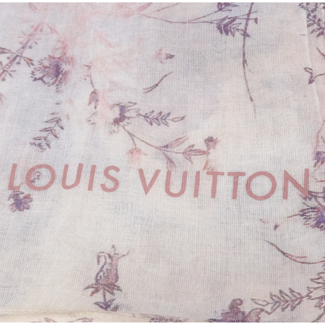 Louis Vuitton Rare Cotton Long Scarf Floral