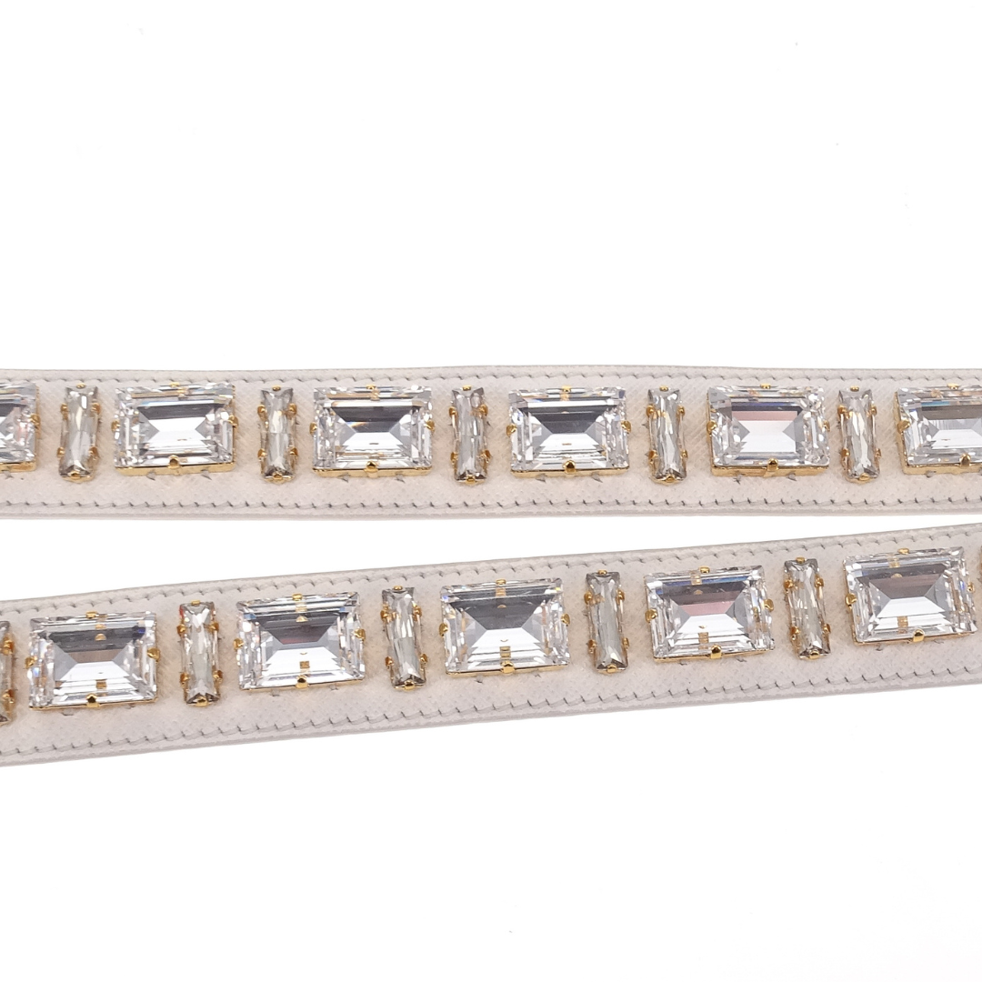 Prada Strap White Leather and Crystal GHW
